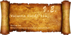Valenta Eulália névjegykártya